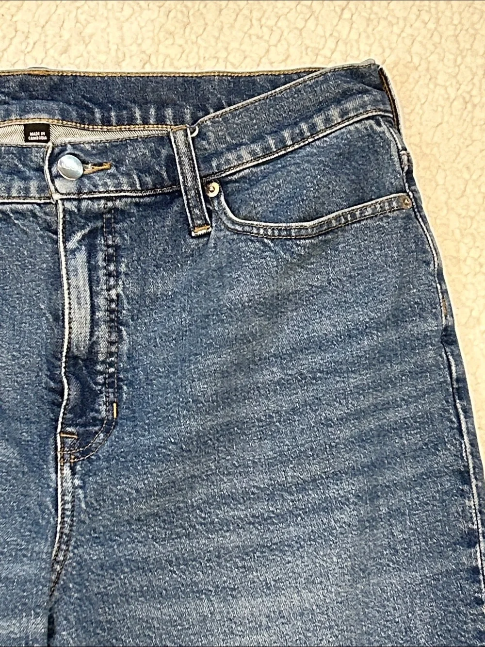 J. Crew '96 Slim Wide Jeans size 34 High Rise Cropped Ankle CC583